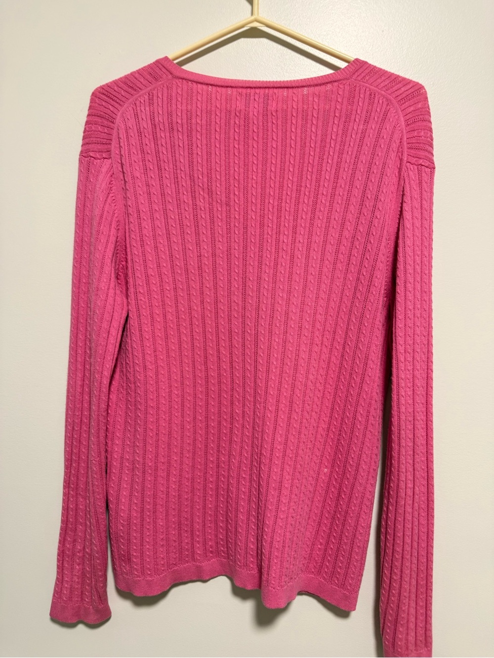 Foxcroft Vibrant Pink Ribbed Button-Up Cardigan - Picture 5 of 5